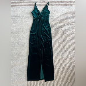 Velvet Green Cocktail Dress